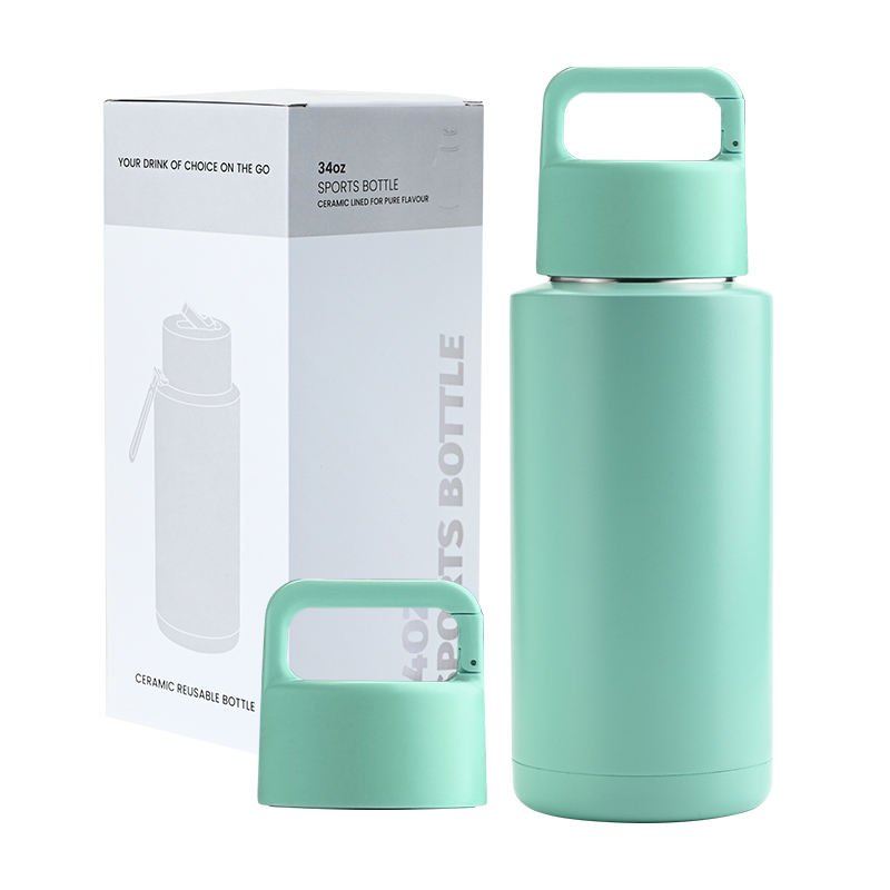 34Oz Stainless Steel Insulated Vacuum Flask Reusable Green Sports Water Bottles Cartoon Cup Making Machine