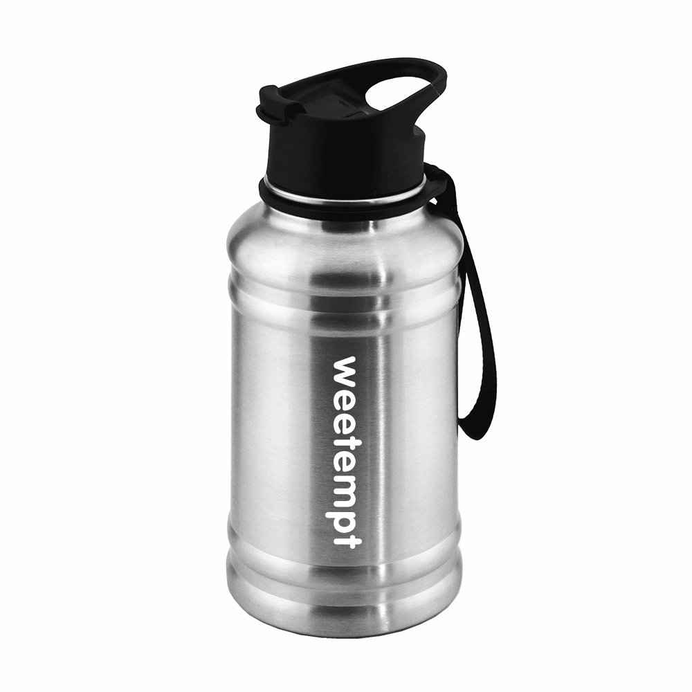 2024 Big Capacity Custom Logo 1.3L 2.2L Single Wall Stainless Steel Water Bottle Unisex fitness Camping Sports Water Bottle