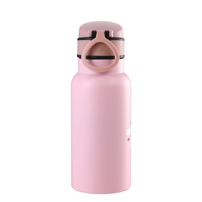 350ml/500ml Customization Cute Kawaii Cartoon Kids Stainless Steel Water Drink Bottle Vacuum Flask With Lid