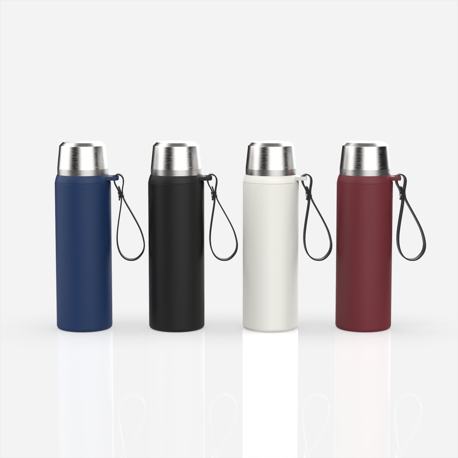 720ml New Style Double Wall Water Bottle Stainless Steel Insulated Thermos Portable Vacuum Flask Two Lids