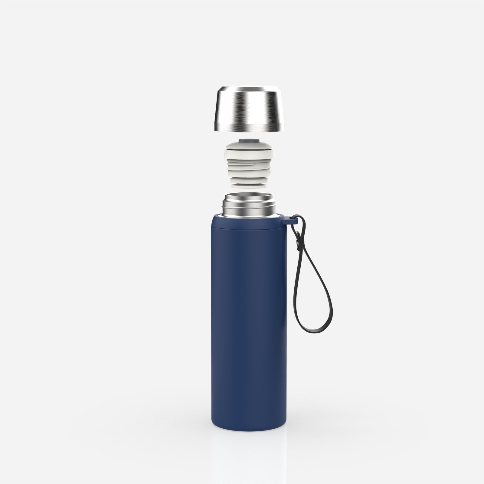 720ml New Style Double Wall Water Bottle Stainless Steel Insulated Thermos Portable Vacuum Flask Two Lids