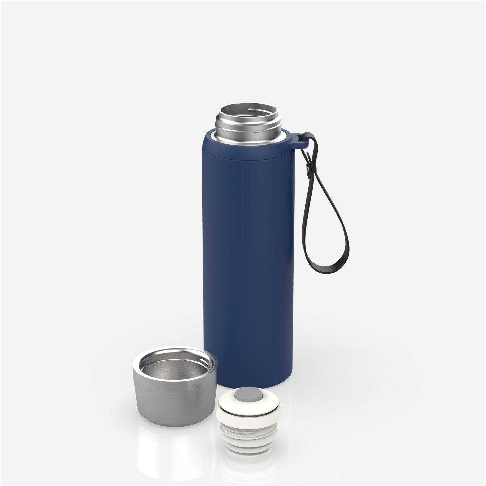 720ml New Style Double Wall Water Bottle Stainless Steel Insulated Thermos Portable Vacuum Flask Two Lids
