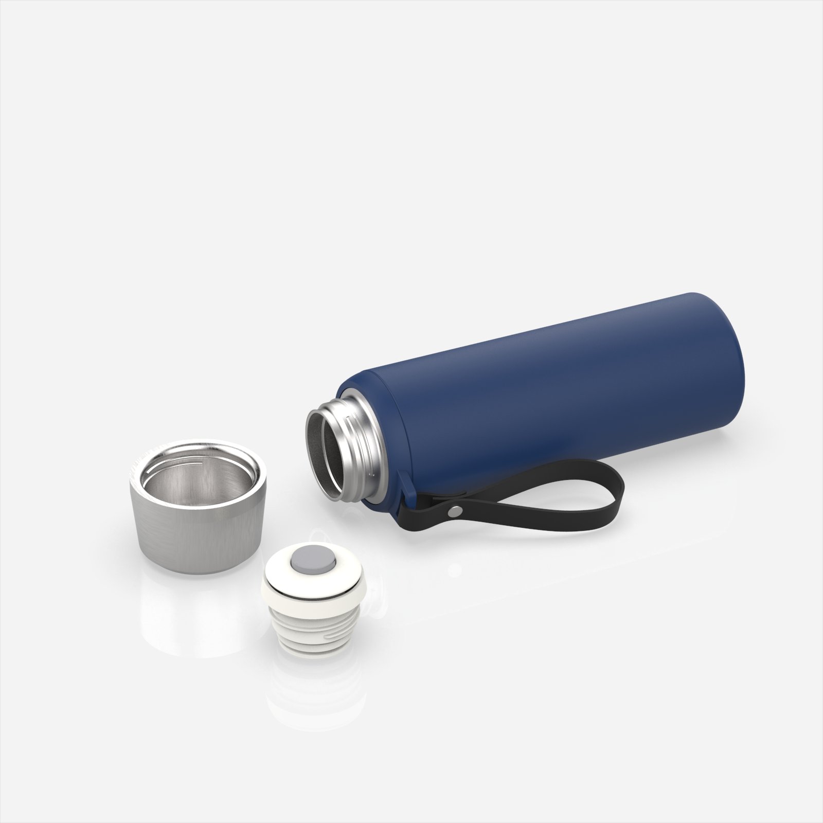 720ml New Style Double Wall Water Bottle Stainless Steel Insulated Thermos Portable Vacuum Flask Two Lids