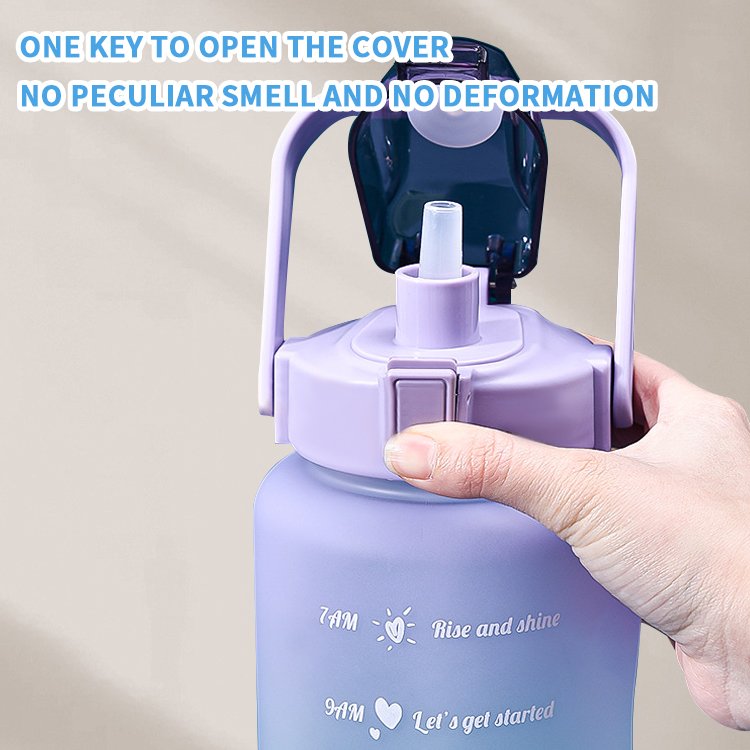 Best price transparent convenient plastic 2 liter water bottle bpa free two colors gradient water bottle