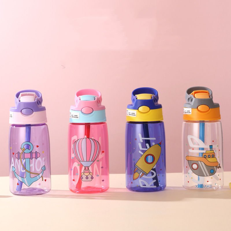 Kids Water Sippy Cup Creative Cartoon Baby Feeding Cups with Straws Leakproof Water Bottles Outdoor Portable Children's Cup