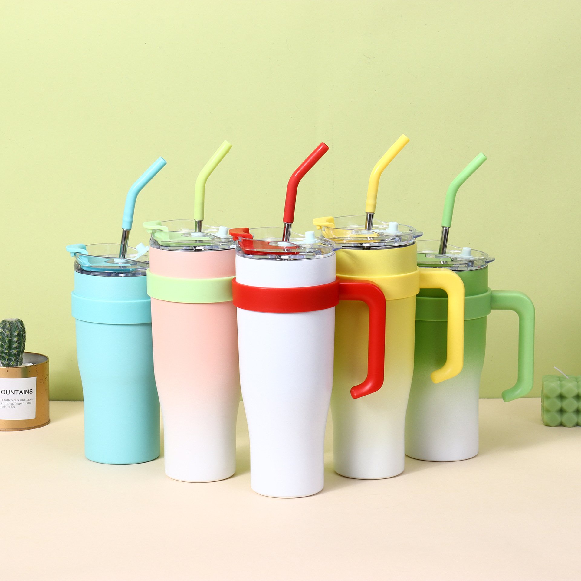 Factory Wholesale Keep Hot Cold Stainless Steel Low Price Leak Proof 40oz Drink Mug Coffee Cup Tumbler with Handle