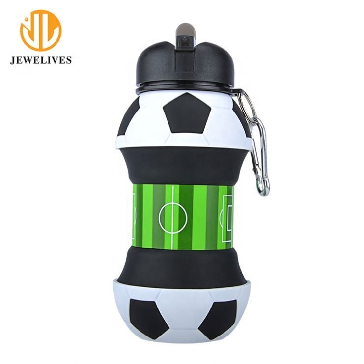 Customized Eco Friendly Sublimation Soft Silicone Collapsible Personalized Drinking Foldable Sport Water Bottle with Custom Logo