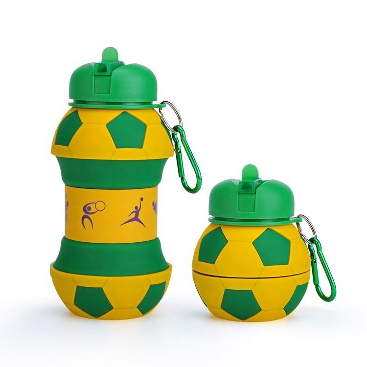 Customized Eco Friendly Sublimation Soft Silicone Collapsible Personalized Drinking Foldable Sport Water Bottle with Custom Logo