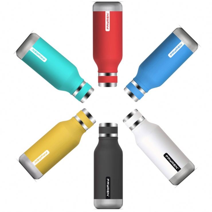 FAYREN Vacuum Flask for Drinking Design Hot Sale Stainless Steel New Double Wall Stainless Steel Water Bottle Support Belly Cup