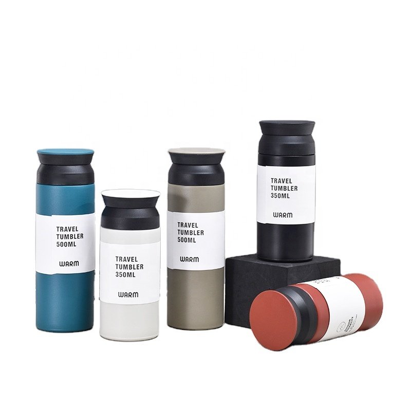 Japan- Style 350ML Vacuum Pocket Coffee Cup 304 Stainless Steel Double Wall Skinny Thermal Coffee Flask With Filter Mini Flask