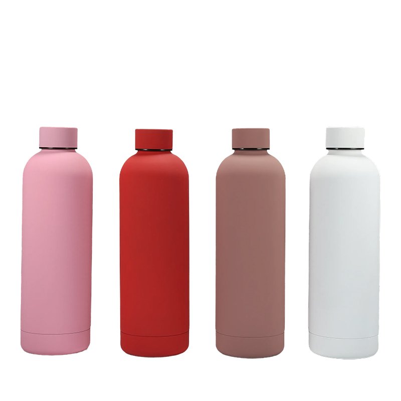 Custom logo stainless steel vacuum flask sport water bottle powder coated water bottle for sports