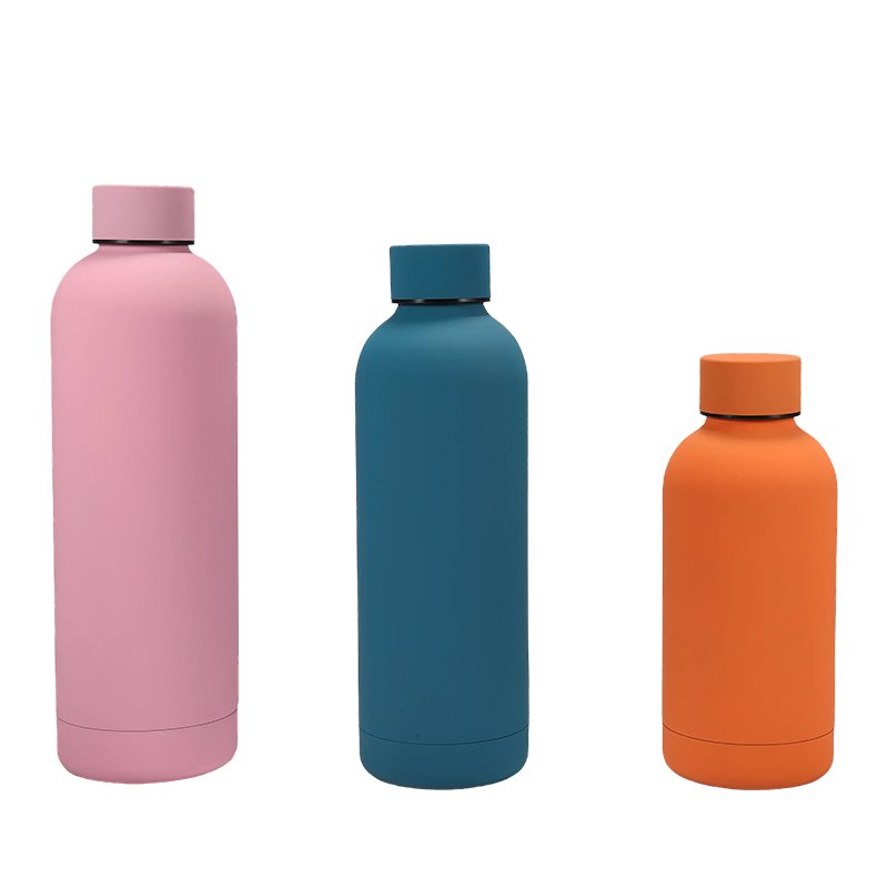 Custom logo stainless steel vacuum flask sport water bottle powder coated water bottle for sports
