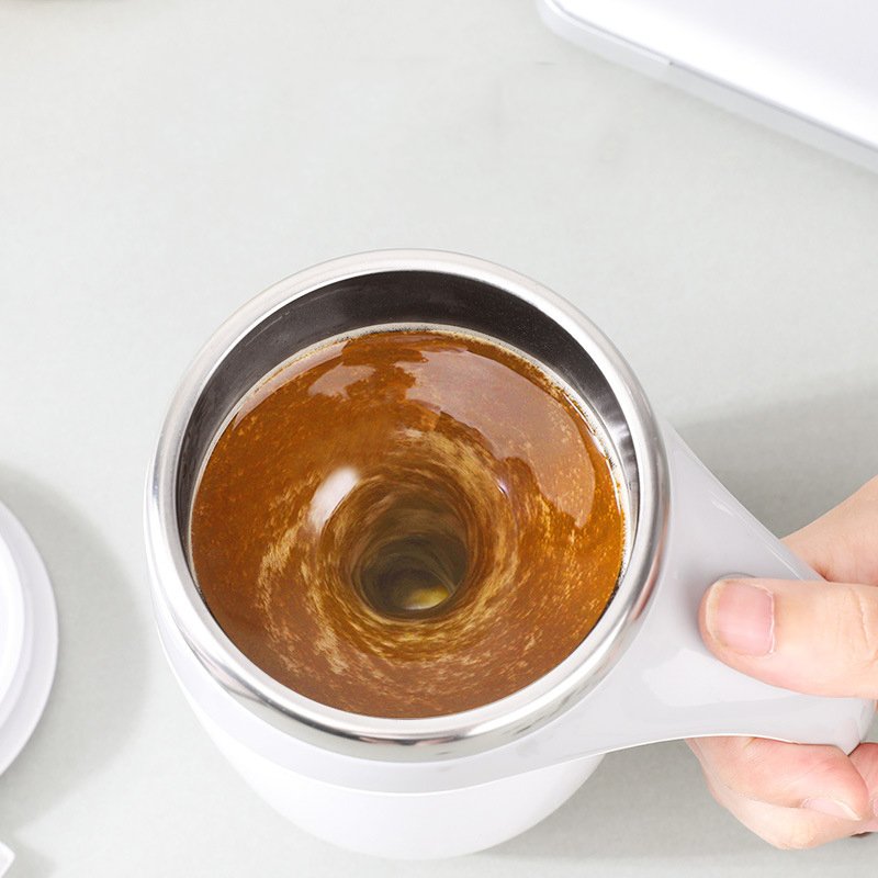 custom logo 380ml Rechargeable Battery Automatic self stirring coffee mug Magnetic Portable Auto Mixing Cup USB Charging