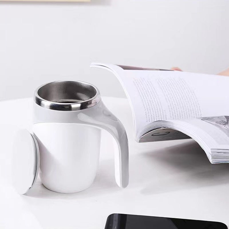 custom logo 380ml Rechargeable Battery Automatic self stirring coffee mug Magnetic Portable Auto Mixing Cup USB Charging