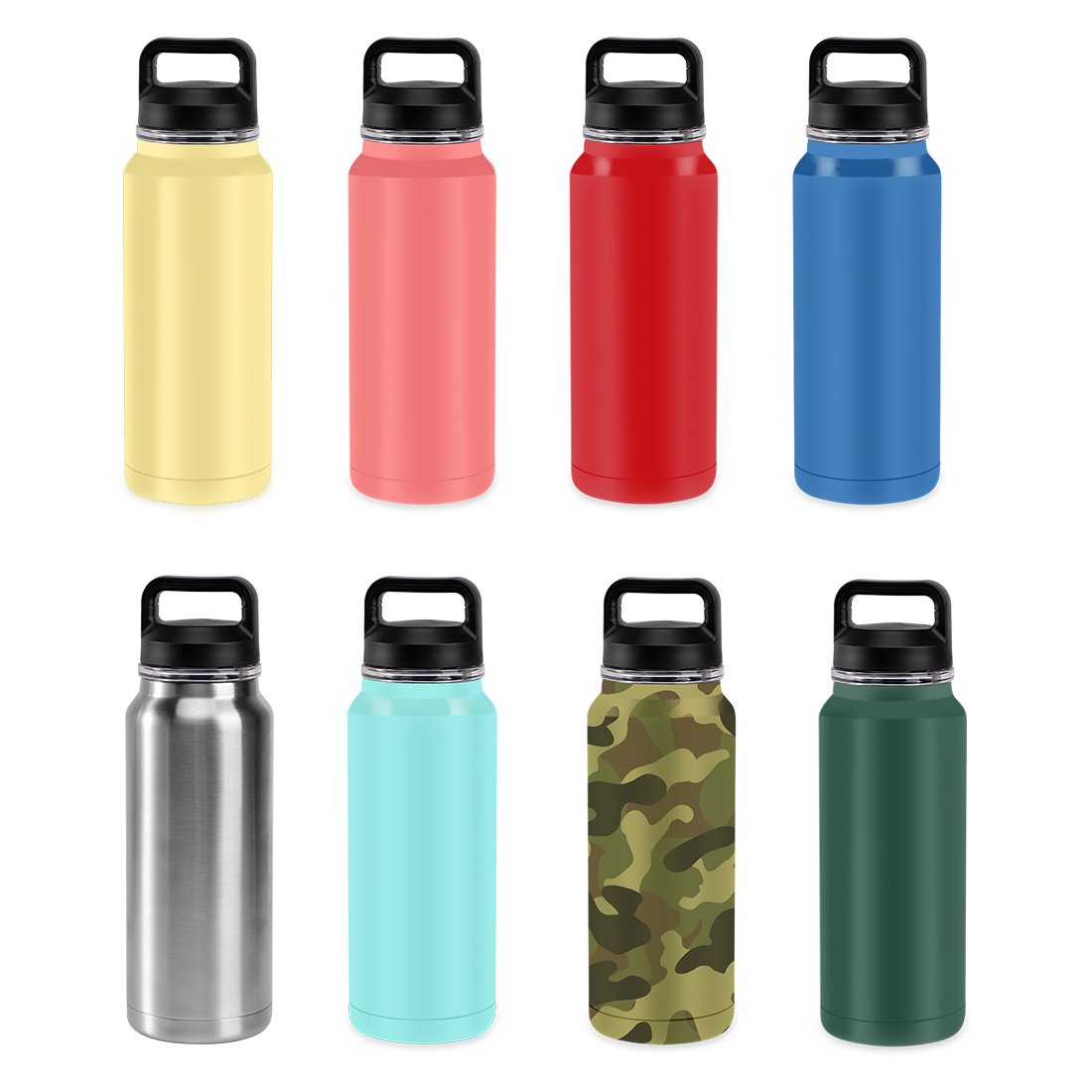 Customized Logo 32 OZ 40 OZ Stainless Steel Vacuum Flask Insulated Sports Water Bottle With Portable String