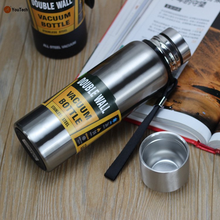 500/700/1000/1500ml Vacuum Flask Stainless Steel Thermos Portable Large Capacity Insulated Tumbler with Rope Thermo Bottle