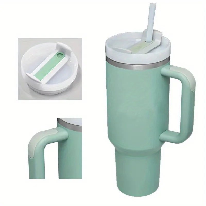 Lingyue New Arrival custom vacuum flask water bottles mug cup 40oz tumbler with handle And Straw