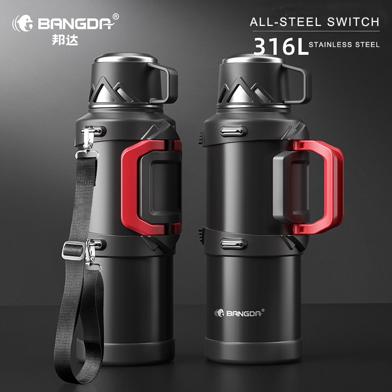 Outdoor Climb Camping Insulated Custom Vacuum Flask Large Keep Hot Water Jug Stainless Steel Water Bottle