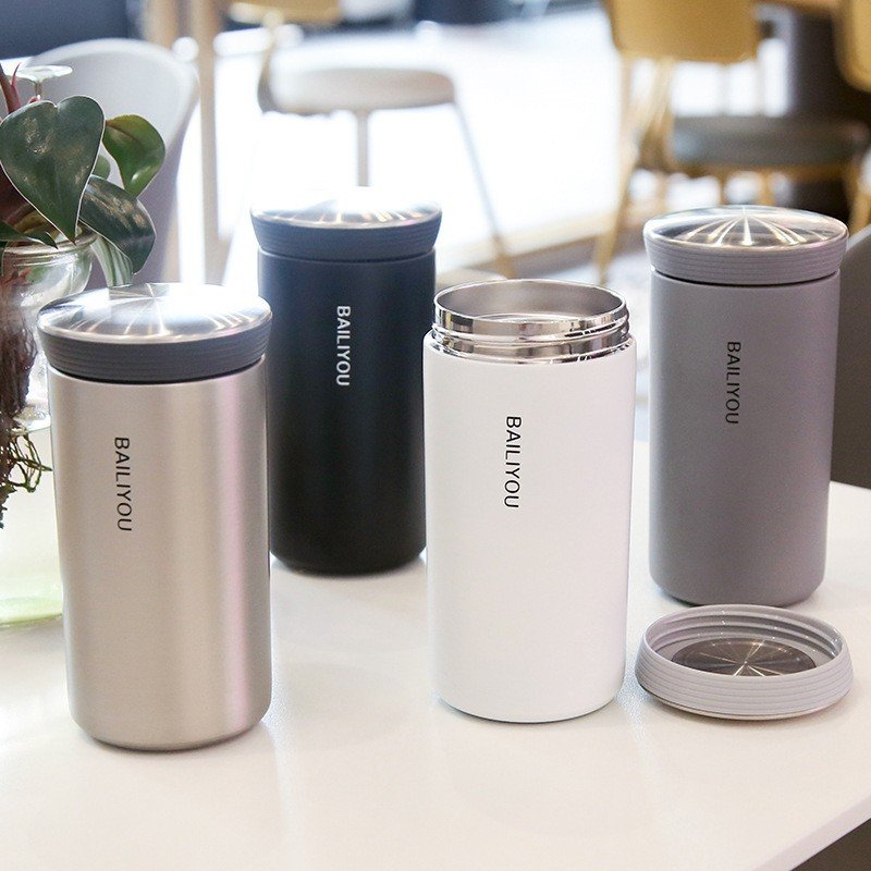 12oz Tumblers Stainless Steel Mugs with tea infuser Double Wall Vacuum Insulated Coffee Cups for Cold & Hot Drinks