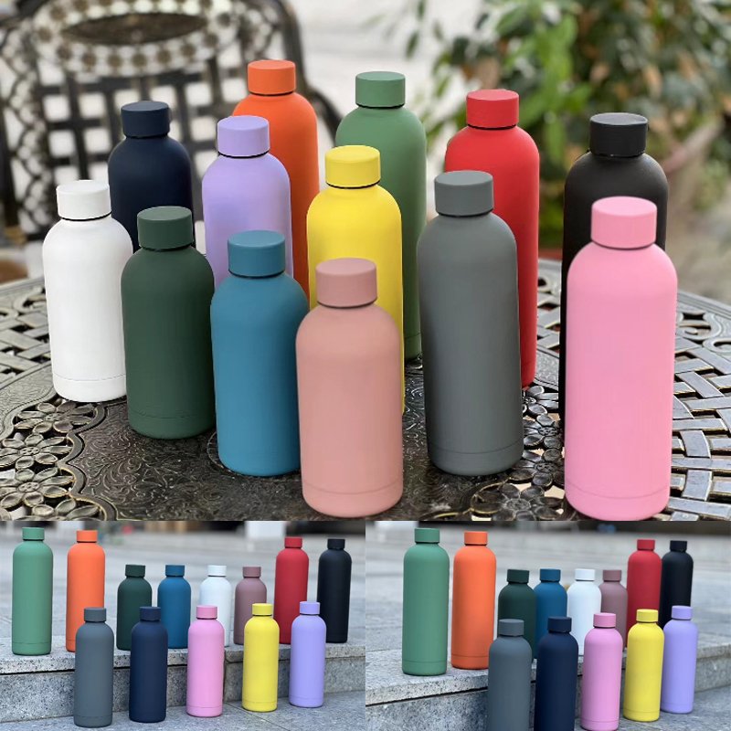Custom Portable 500 ml Thermal Flask Double Wall Stainless Steel Insulated Drink Bottle Tumbler Water Bottle with Lid