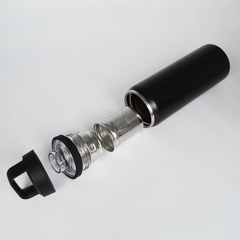 High Quality 500ml Double Wall Stainless Steel Insulated Water Bottle Wide Mouth with Sport Lid Vacuum Flask for Camping