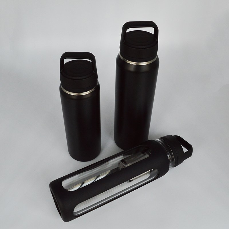 High Quality 500ml Double Wall Stainless Steel Insulated Water Bottle Wide Mouth with Sport Lid Vacuum Flask for Camping