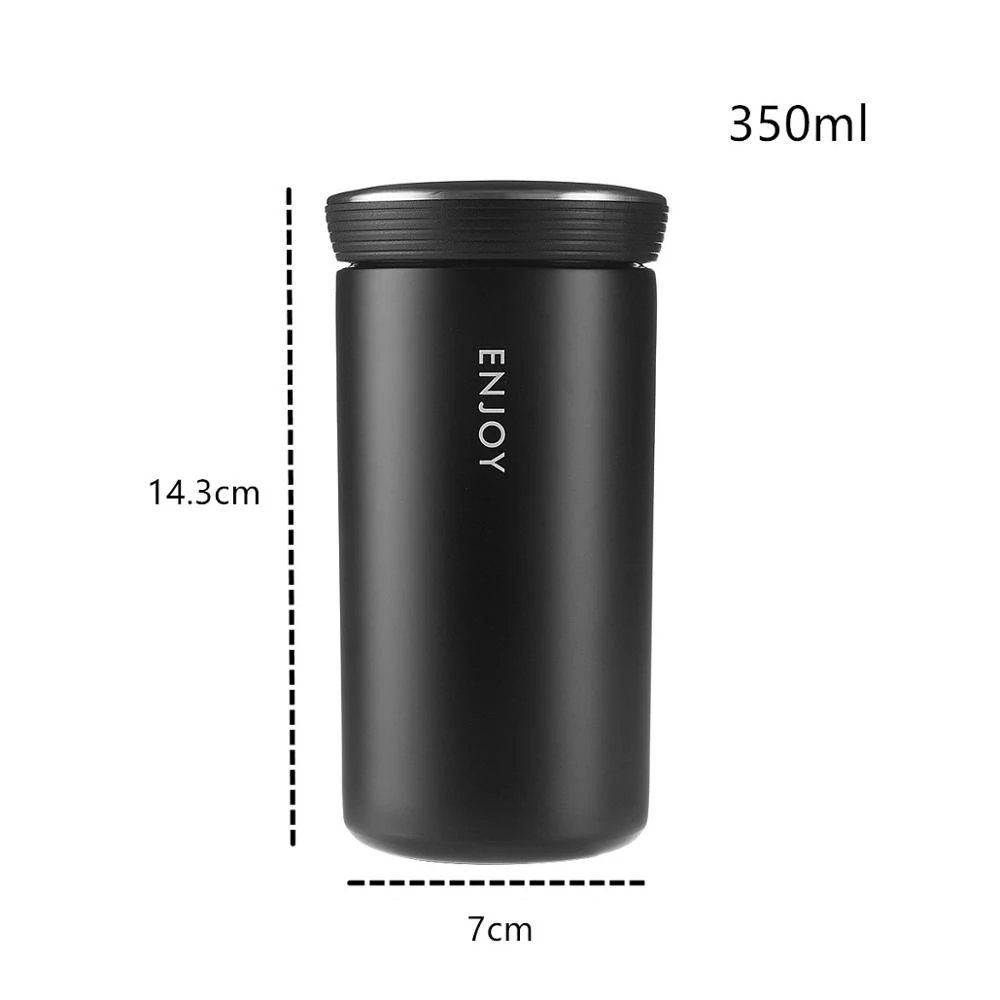 New 350ml Thermos Mug With Filter Business Style Double Wall Stainless Steel Vacuum Flasks Coffee Tea Travel Mug Thermocup
