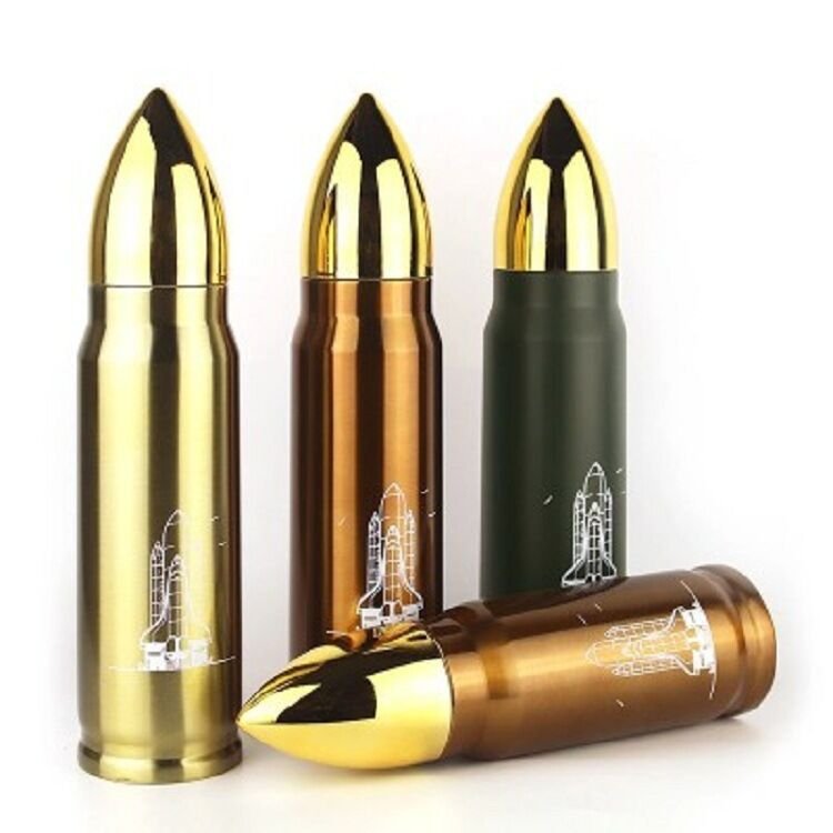 Zogifts custom 350ml 500ml 1000ml vacuum insulated tumbler double wall stainless steel rocket bullet flask thermo water bottle
