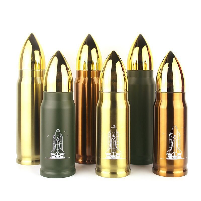 Zogifts custom 350ml 500ml 1000ml vacuum insulated tumbler double wall stainless steel rocket bullet flask thermo water bottle