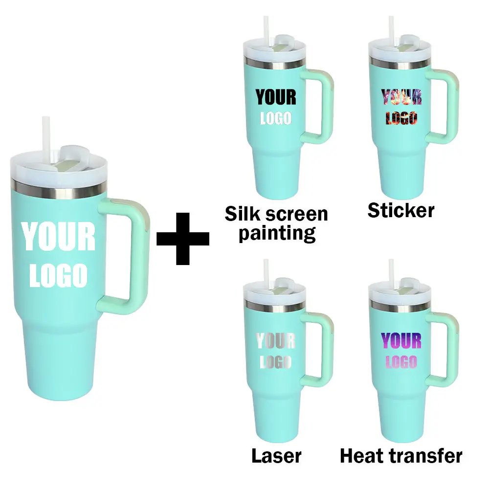 2024 Custom Logo Hot Selling tumblers wholesale bulk insulated tumbler 40oz Stainless steel Tumbler With Handle And Straw