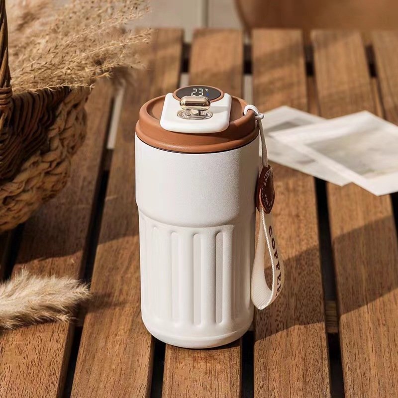 BPA Free 18/8 Stainless Steel Vacuum Tumbler Insulated Double Wall Smart Travel Coffee Mug With LED Temperature Display