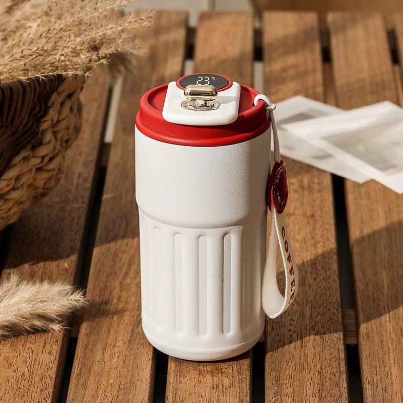 BPA Free 18/8 Stainless Steel Vacuum Tumbler Insulated Double Wall Smart Travel Coffee Mug With LED Temperature Display
