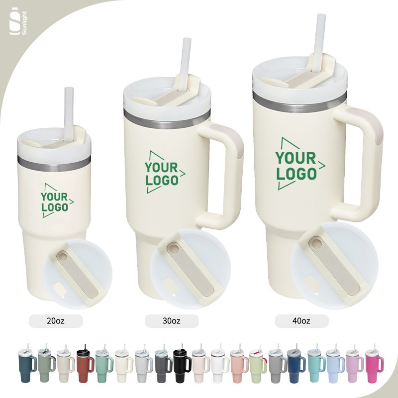 Custom Kids Water Bottle Stainless Steel Waterbottle Sublimation Blanks Tumbler 30oz 40oz Outdoor Mug Cup With