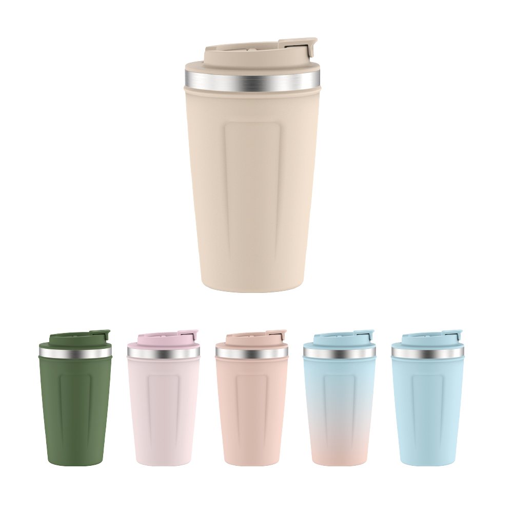 Maps 14oz Stainless Steel Vacuum Insulated Leak-Proof Coffee Mug With Screw Lid Eco Reusable Thermos Cup