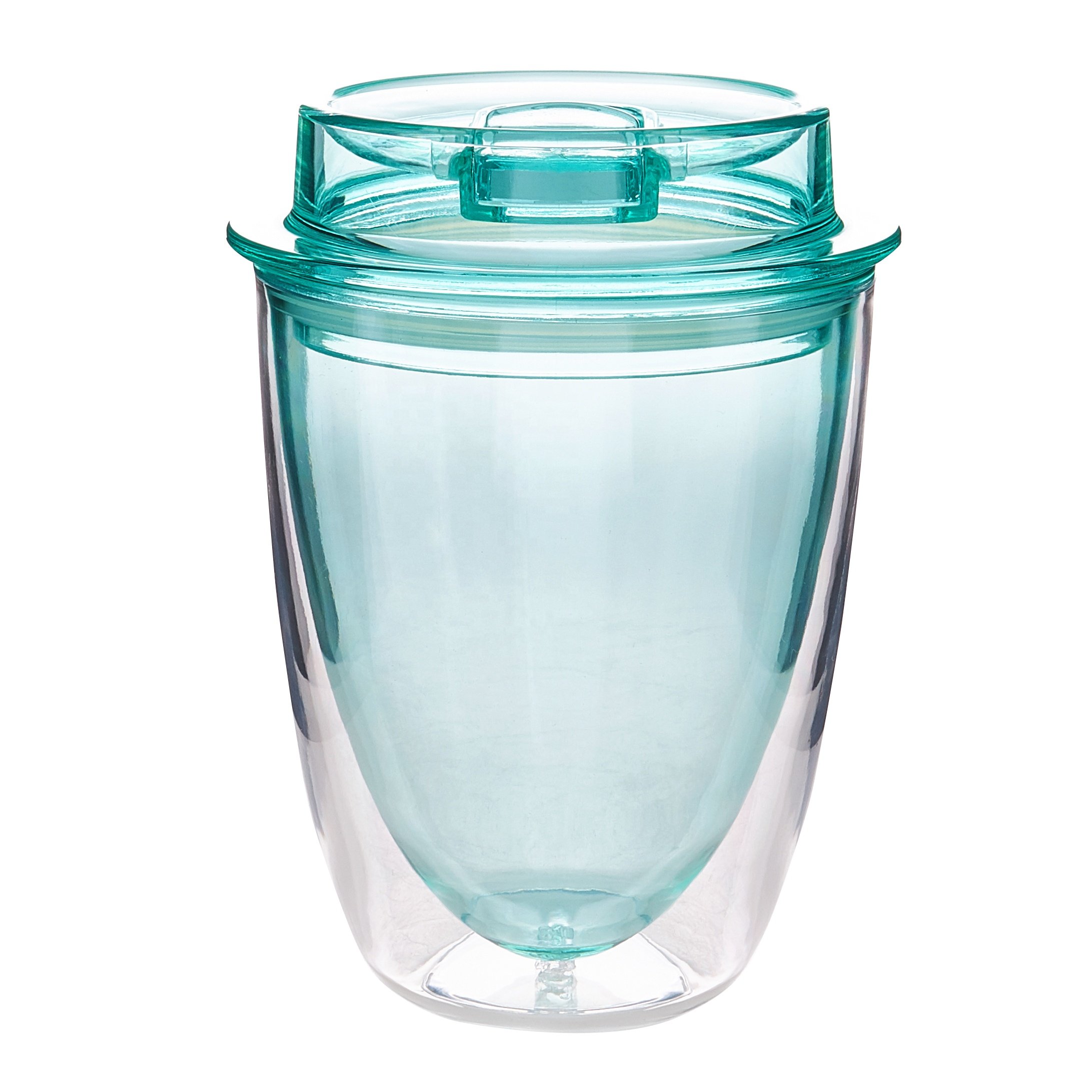 320ml BPA Free Reusable Double Wall Tumbler Plastic Coffee Cup Clear Tumbler with Lid and Straw Egg Shape Coffee Mug For Party