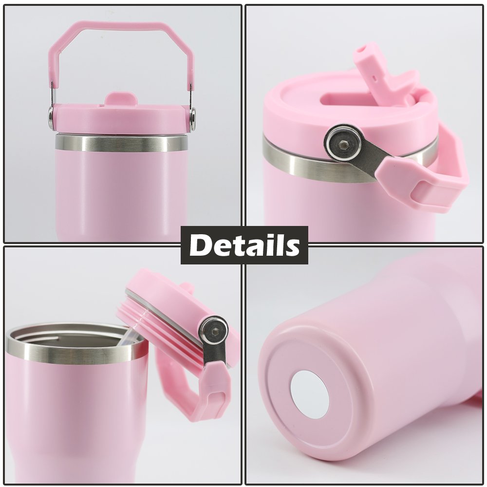 Matte 20oz flip straw sublimation blank Insulation cup stainless steel double wall insulated tumbler water bottle travel mug