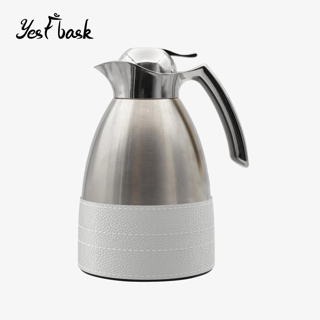 High quality Tea Coffee Pot with Leather Case Vacuum Insulated Flasks Customer Customized