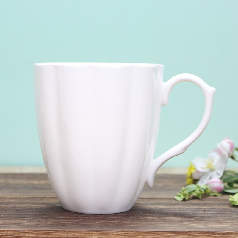 Creative Pumpkin Bone Ceramic Coffee Mug with Gold Rim from China Unique Design for Coffee Lovers