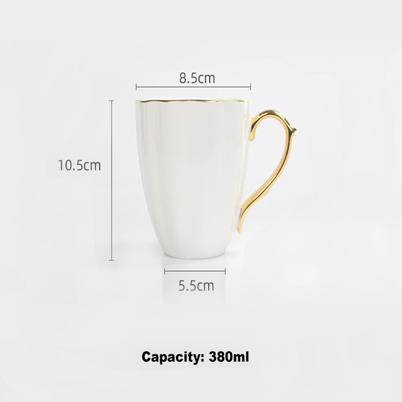 Creative Pumpkin Bone Ceramic Coffee Mug with Gold Rim from China Unique Design for Coffee Lovers