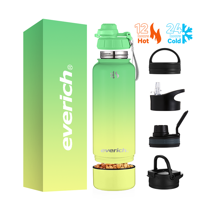 stainless steel insulated vacuum flasks with wide mouth water bottle 32oz stainless steel sports bottle