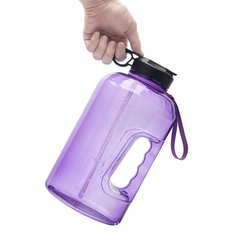 2.5L Outdoor Sports Gym Water Bottles Plastic Cup Half Gallon Jug With Straw And Motivational