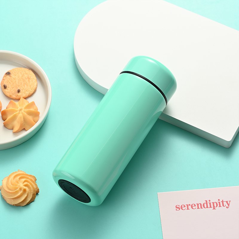 380ml Cute Mini Smart LED Vacuum Flask Straight Cup Design with Temperature Display for Presents & Gifts