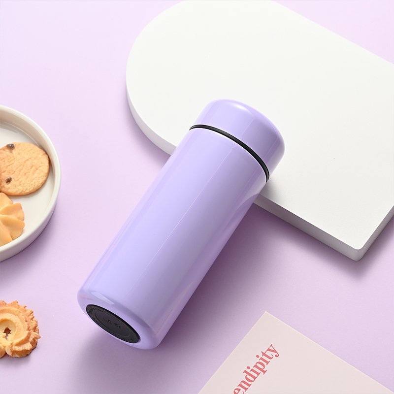 380ml Cute Mini Smart LED Vacuum Flask Straight Cup Design with Temperature Display for Presents & Gifts