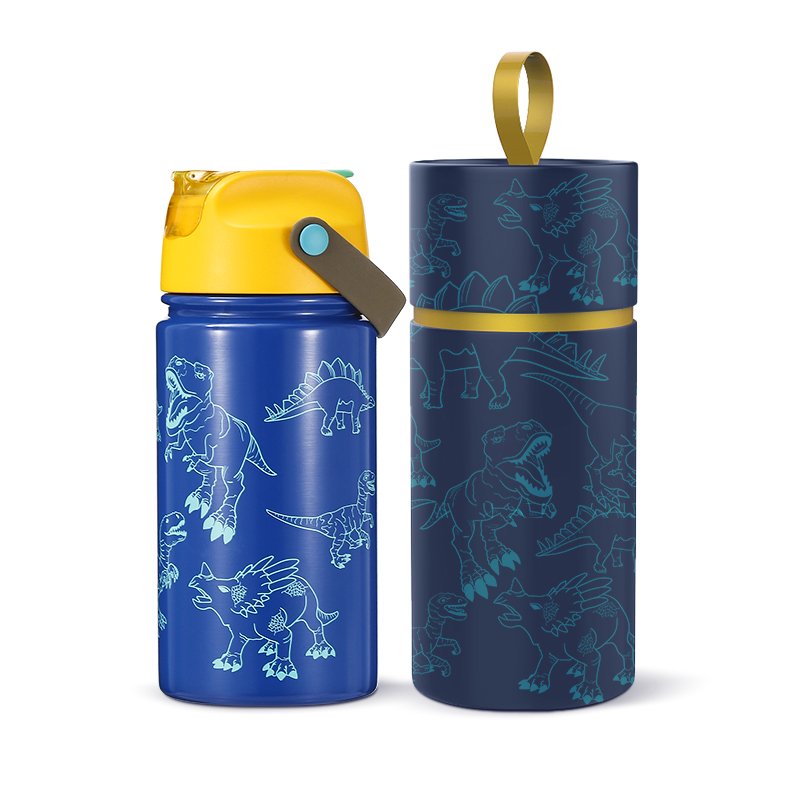 14OZ Insulated Stainless Steel Kids Sports Water Bottle With Bouncing Lock Straw Lid