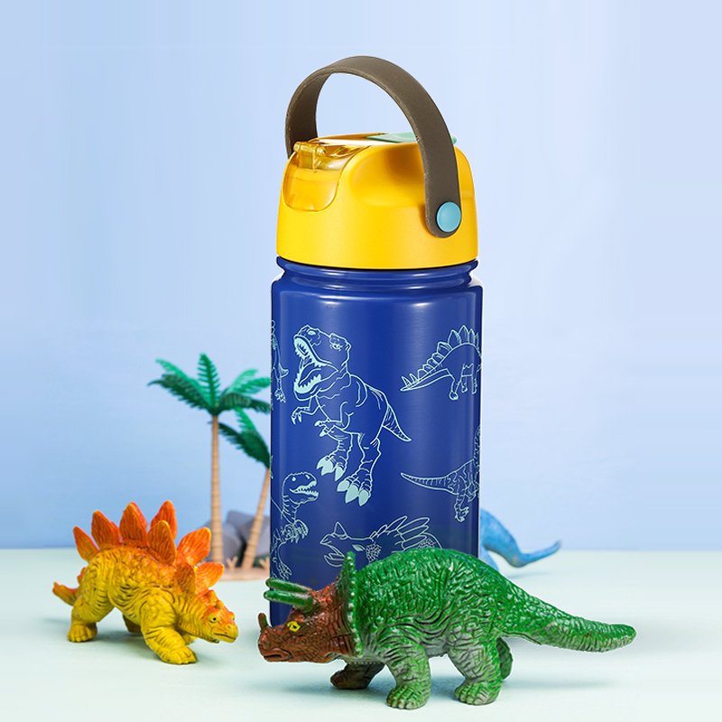 14OZ Insulated Stainless Steel Kids Sports Water Bottle With Bouncing Lock Straw Lid