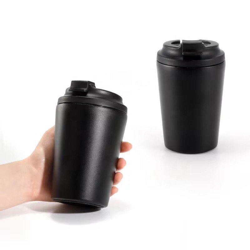 Small 12oz Custom Logo Stainless Steel Vacuum Insulation Insulated Travel Coffee mug Isotherme Thermos Thermal Cup With Lid