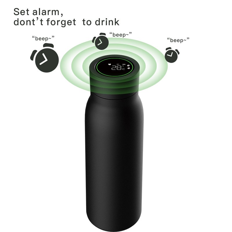 Hot Selling Alarm Clock To Remind Drinking Water Multi-function With Custom Logo App Intelligence Water Bottles
