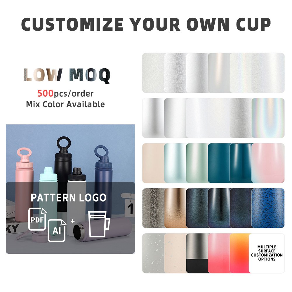 gym Custom Logo insulated Stainless Steel Double Wall vacuum Flask 32oz Magnetic Water Bottle with magnetic cell phone holder