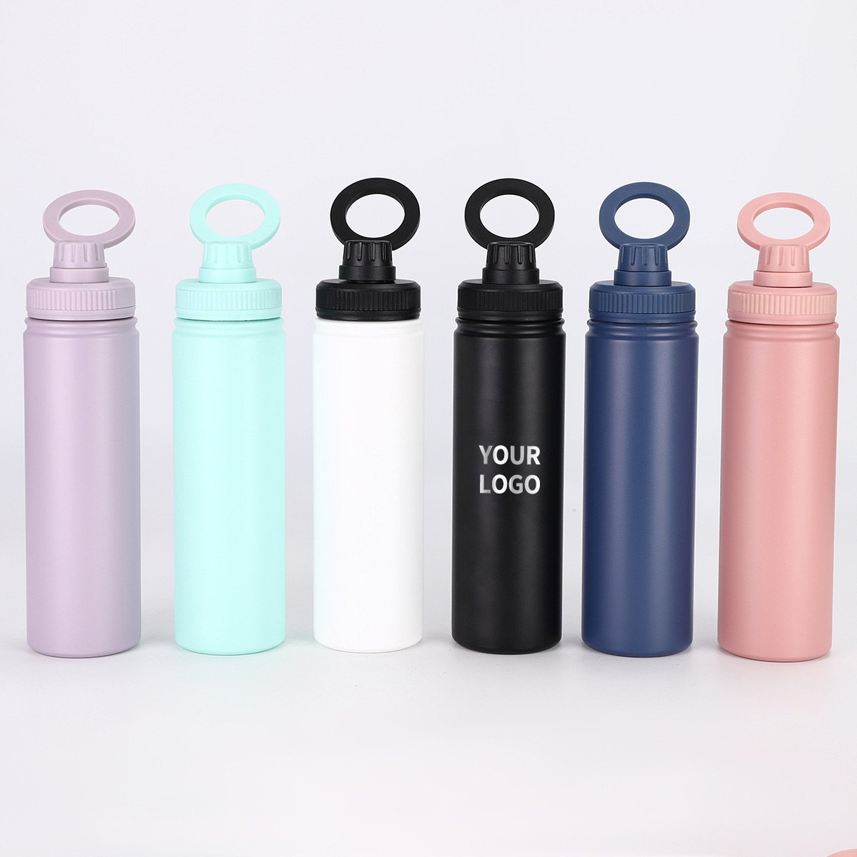gym Custom Logo insulated Stainless Steel Double Wall vacuum Flask 32oz Magnetic Water Bottle with magnetic cell phone holder