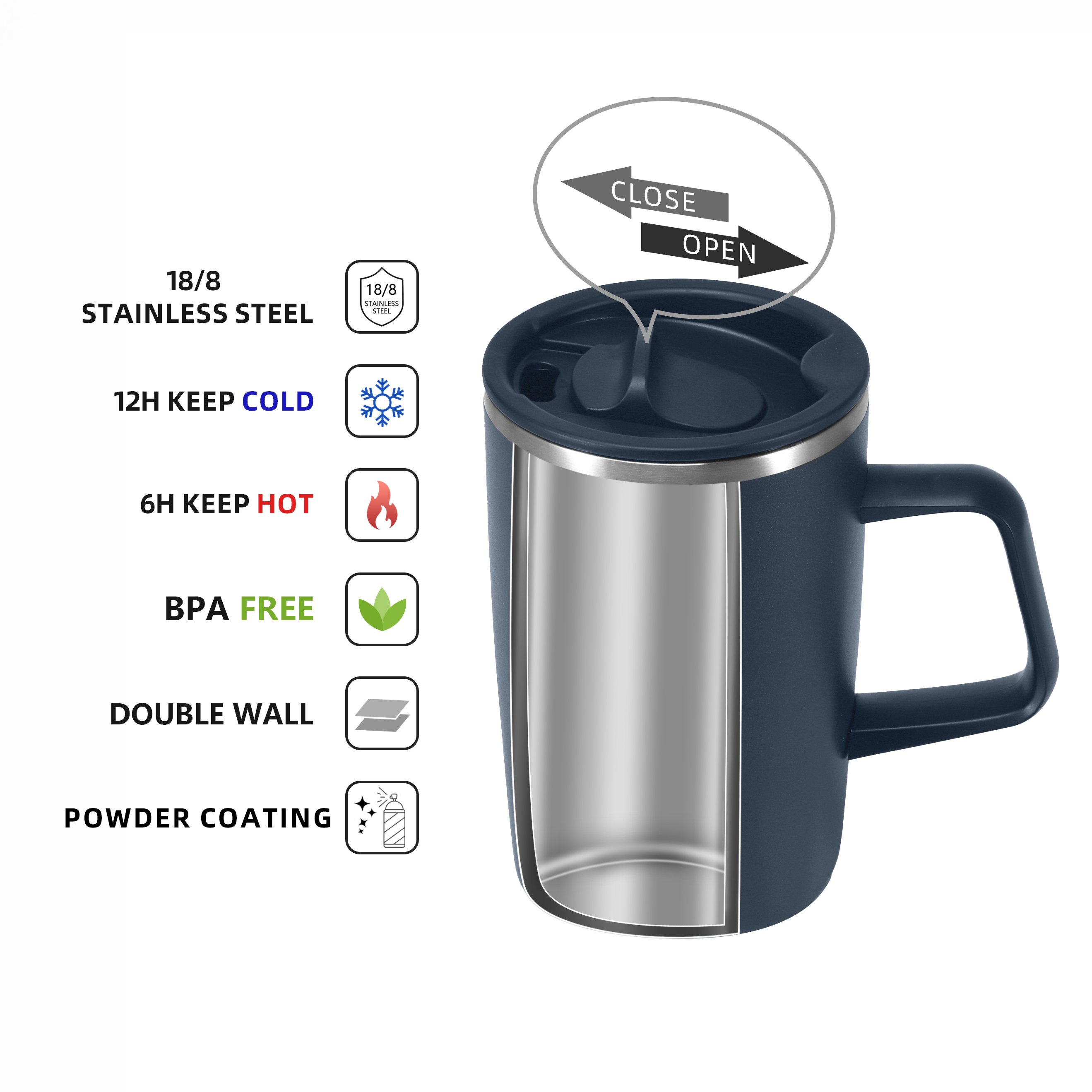 ANSHNEG OEM custom vulk coffee mugs with logo
